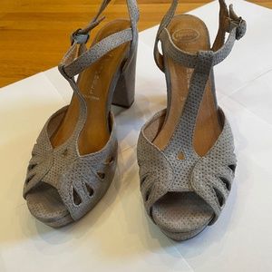 Jeffrey Campbell suede heeled sandals